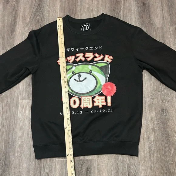 The Weeknd Kiss Land 10 Year Super Fantastic Crewneck Size Large Black 2023 - Picture 4 of 7